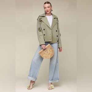 Stylish Green Double-Breasted Jacket